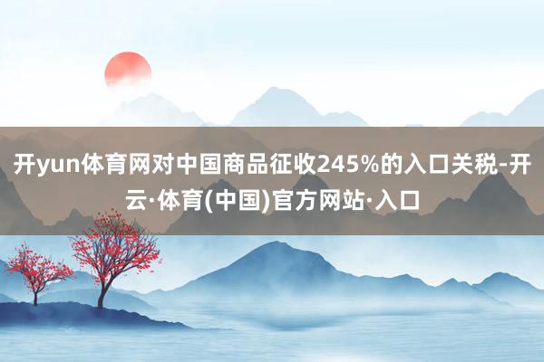 开yun体育网对中国商品征收245%的入口关税-开云·体育(中国)官方网站·入口