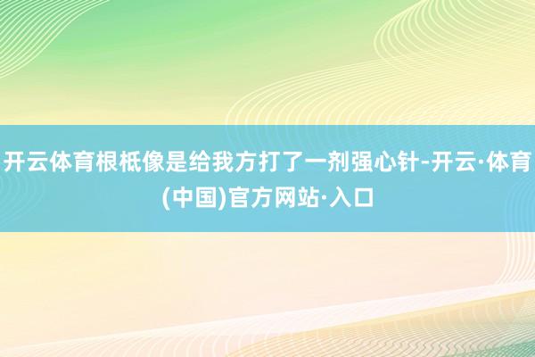开云体育根柢像是给我方打了一剂强心针-开云·体育(中国)官方网站·入口